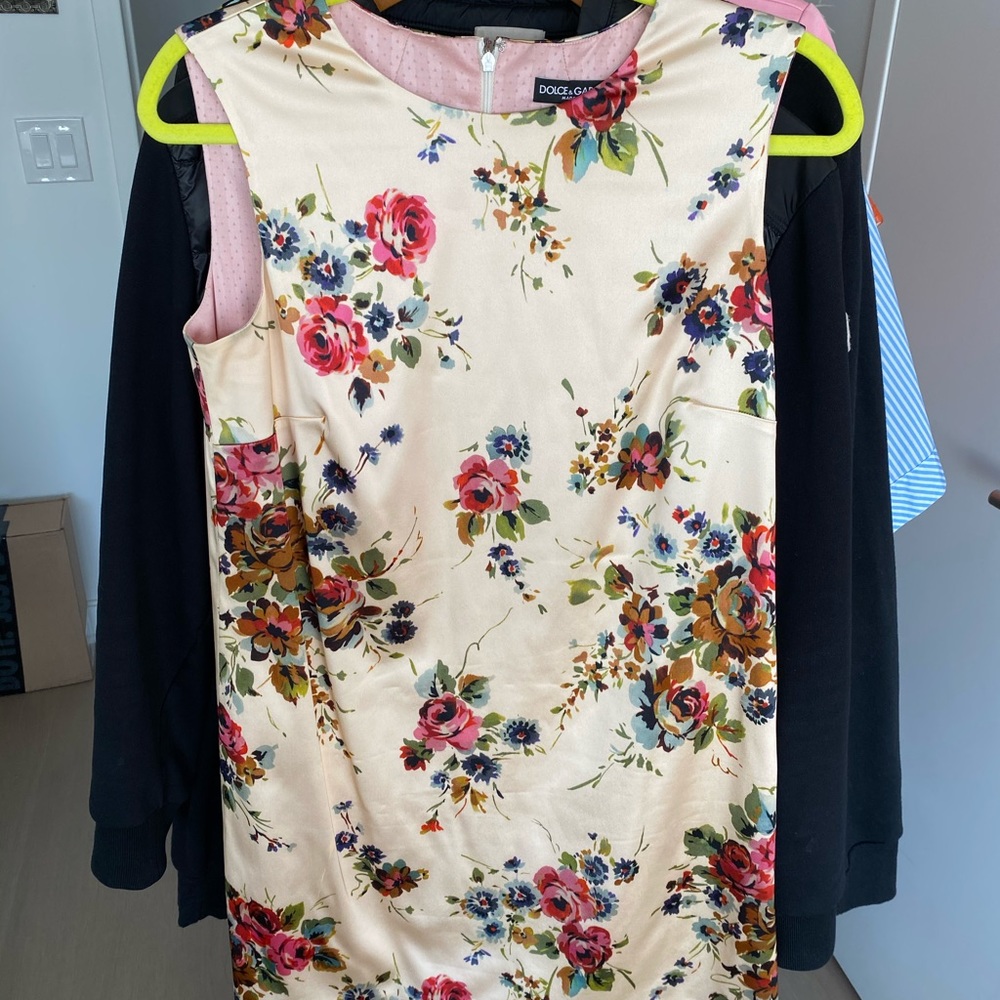 Dolce & Gabbana Silk Floral Print Dress